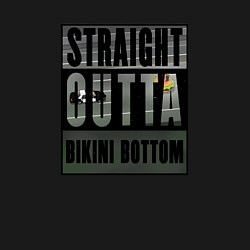 Свитшот хлопковый мужской Straight Outta Bikini Bottom, цвет: черный — фото 2