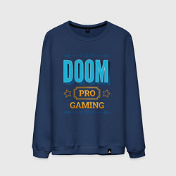 Свитшот хлопковый мужской Игра Doom pro gaming, цвет: тёмно-синий