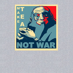 Свитшот хлопковый мужской Make tea, not war, цвет: меланж — фото 2