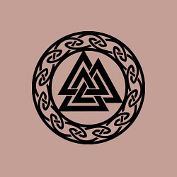 Свитшот хлопковый мужской Валькнут - символ Одина, цвет: пыльно-розовый — фото 2