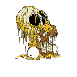 Свитшот хлопковый мужской Разложившийся Гомер Симпсон - ужас, цвет: белый — фото 2