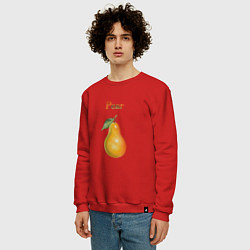 Свитшот хлопковый мужской Pear груша, цвет: красный — фото 2