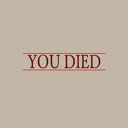 Свитшот хлопковый мужской Dark Souls - You Died, цвет: миндальный — фото 2