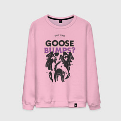 Свитшот хлопковый мужской Got the goose bumps?, цвет: светло-розовый