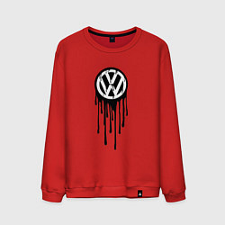 Свитшот хлопковый мужской Volkswagen - art logo, цвет: красный