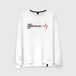Свитшот хлопковый мужской Любви Нет, цвет: белый