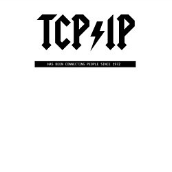 Свитшот хлопковый мужской TCPIP Connecting people since 1972, цвет: белый — фото 2