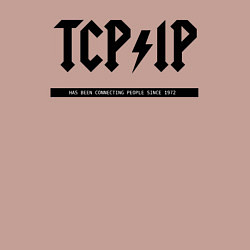 Свитшот хлопковый мужской TCPIP Connecting people since 1972, цвет: пыльно-розовый — фото 2