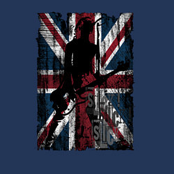 Свитшот хлопковый мужской Панк с гитарой, цвет: тёмно-синий — фото 2