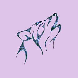 Свитшот хлопковый мужской Песня волчьего духа, цвет: лаванда — фото 2