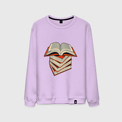 Мужской свитшот Стопка научных книг