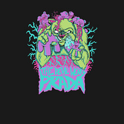 Свитшот хлопковый мужской The Devil wears prada - Bears fight, цвет: черный — фото 2