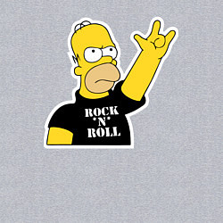 Свитшот хлопковый мужской Гомер Симпсон - Rock n Roll, цвет: меланж — фото 2
