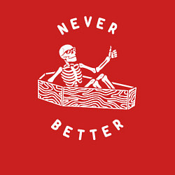 Свитшот хлопковый мужской Never better art, цвет: красный — фото 2