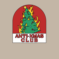 Свитшот хлопковый мужской Anti xmas club, цвет: миндальный — фото 2