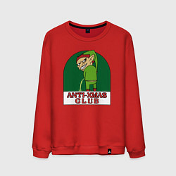 Свитшот хлопковый мужской Anti christmas club, цвет: красный