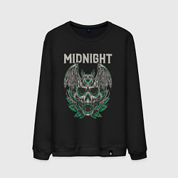 Свитшот хлопковый мужской Midnight bat, цвет: черный