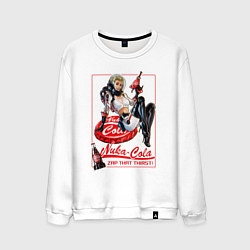Свитшот хлопковый мужской Nuka - cola girl, цвет: белый