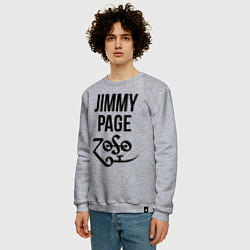 Свитшот хлопковый мужской Jimmy Page - Led Zeppelin - legend, цвет: меланж — фото 2