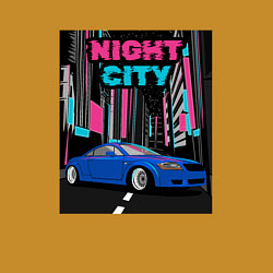 Свитшот хлопковый мужской Audi TT 8N Night City, цвет: горчичный — фото 2