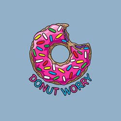 Свитшот хлопковый мужской Donut - Worry, цвет: мягкое небо — фото 2