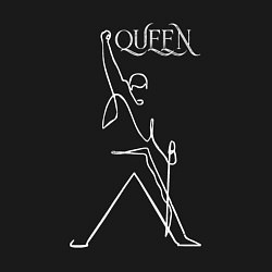 Свитшот хлопковый мужской Queen- Фредди и микрофон, цвет: черный — фото 2