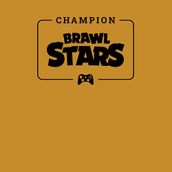 Свитшот хлопковый мужской Brawl Stars gaming champion: рамка с лого и джойст, цвет: горчичный — фото 2