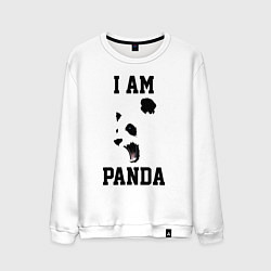Свитшот хлопковый мужской Я - панда, цвет: белый