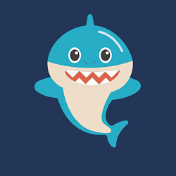 Свитшот хлопковый мужской Милая акулa, цвет: тёмно-синий — фото 2