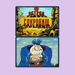 Свитшот хлопковый мужской Остров сокровищ - Джон Сильвер, цвет: лаванда — фото 2