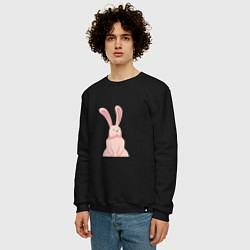 Свитшот хлопковый мужской Pink Bunny, цвет: черный — фото 2