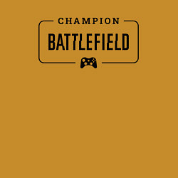 Свитшот хлопковый мужской Battlefield gaming champion: рамка с лого и джойст, цвет: горчичный — фото 2