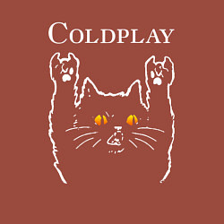 Свитшот хлопковый мужской Coldplay rock cat, цвет: кирпичный — фото 2