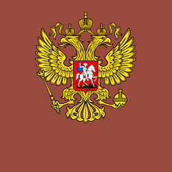 Свитшот хлопковый мужской Герб России - прозрачный фон, цвет: кирпичный — фото 2