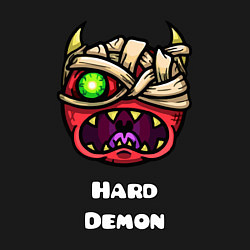Свитшот хлопковый мужской Geometry Dash hard demon, цвет: черный — фото 2