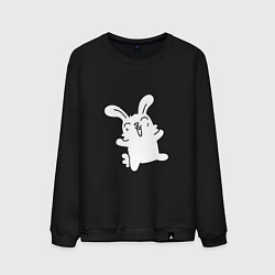 Свитшот хлопковый мужской Happy Bunny, цвет: черный