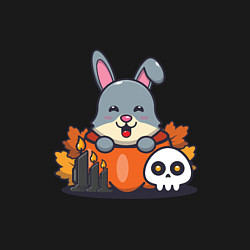 Свитшот хлопковый мужской Rabbit halloween, цвет: черный — фото 2