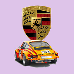 Свитшот хлопковый мужской Porsche - Motorsport - racing team, цвет: лаванда — фото 2