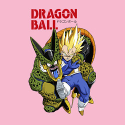 Свитшот хлопковый мужской Dragon Ball Z - Cell vs Vegeta, цвет: светло-розовый — фото 2