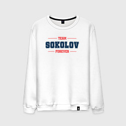 Мужской свитшот Team Sokolov forever фамилия на латинице