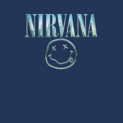 Свитшот хлопковый мужской Nirvana - смайлик, цвет: тёмно-синий — фото 2