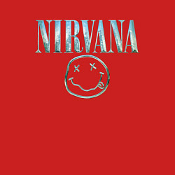 Свитшот хлопковый мужской Nirvana - смайлик, цвет: красный — фото 2