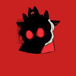 Свитшот хлопковый мужской Cult of the Lamb - Овечка в испуге, цвет: красный — фото 2