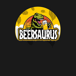 Свитшот хлопковый мужской Динозавр с пивом-Beersaurus, цвет: черный — фото 2