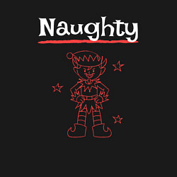 Свитшот хлопковый мужской Naughty elf, цвет: черный — фото 2