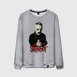 Свитшот хлопковый мужской Slipknot mask, цвет: меланж