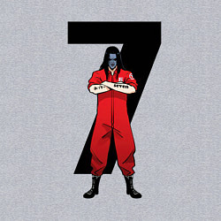 Свитшот хлопковый мужской Slipknot Семерка, цвет: меланж — фото 2