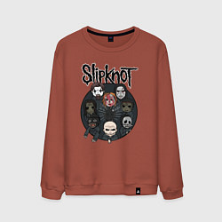 Свитшот хлопковый мужской Slipknot art fan, цвет: кирпичный