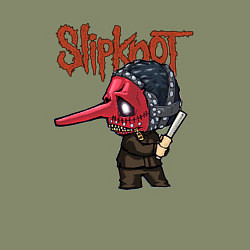 Свитшот хлопковый мужской Slipknot mask art, цвет: авокадо — фото 2