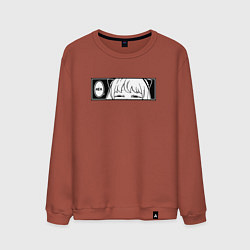 Свитшот хлопковый мужской Аня форджер - Хехе, цвет: кирпичный